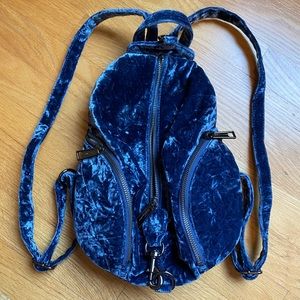 Rebecca Minkoff crushed velvet backpack